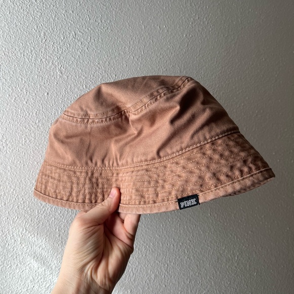 PINK Victoria’s Secret Mauve Brown Bucket Hat - Picture 2 of 6